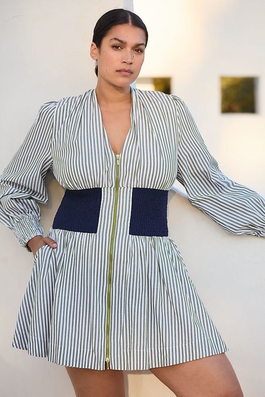 Chic Anthropologie Tommie Cotton Mini Shirtdress